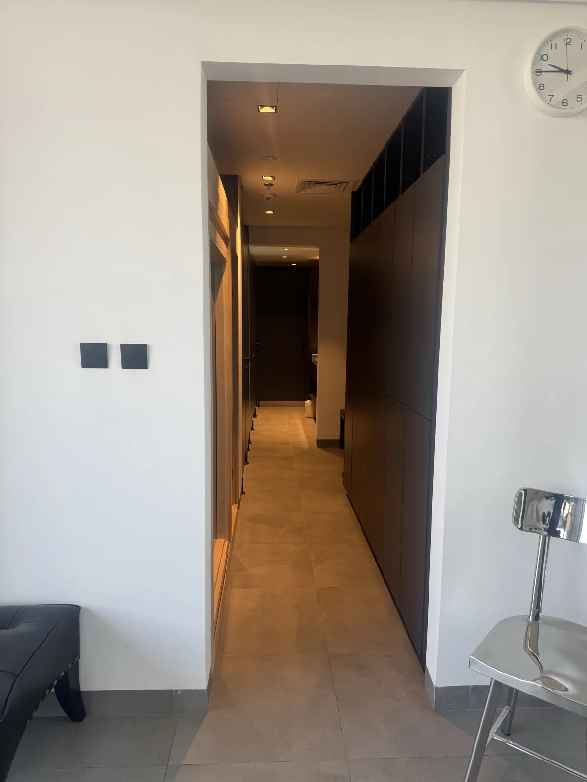 Entrance to the changing area