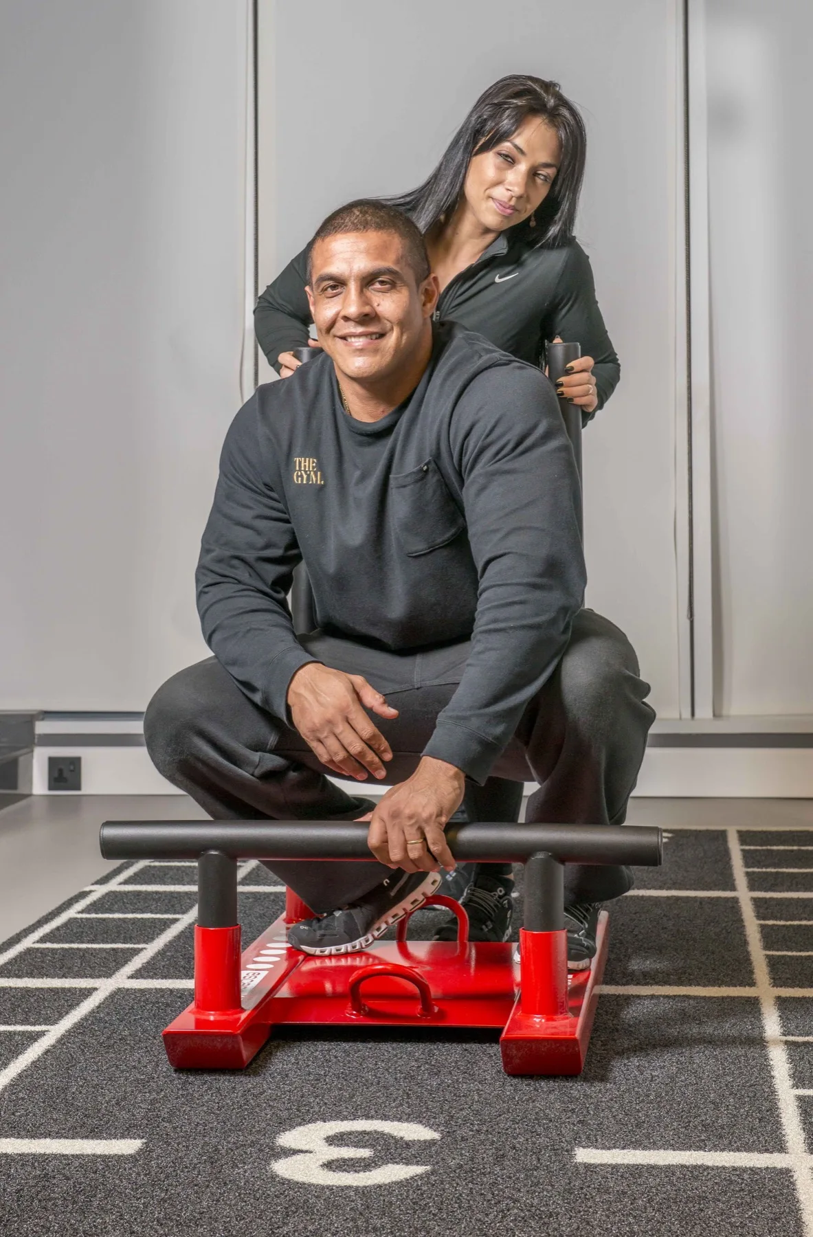 Founders Hud and Maxine Russell on the training floor