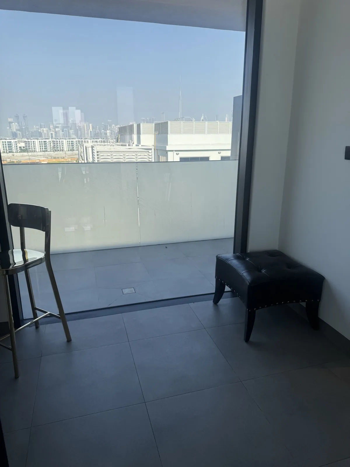 Quiet corner by the terrace glass
